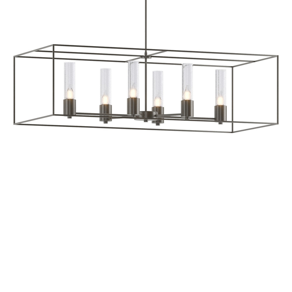 Hubbardton Forge - Six Light Pendant - Portico - Dark Smoke- Union Lighting Luminaires Decor