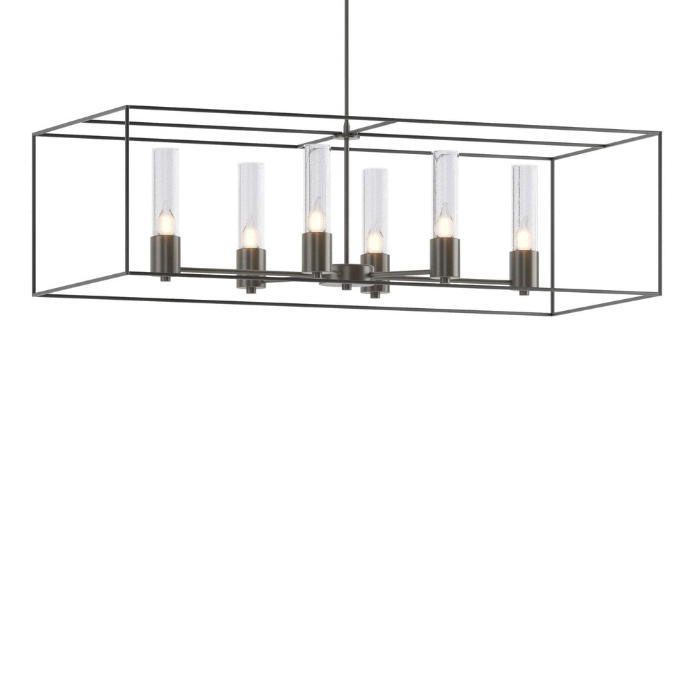 Hubbardton Forge - Six Light Pendant - Portico - Dark Smoke- Union Lighting Luminaires Decor