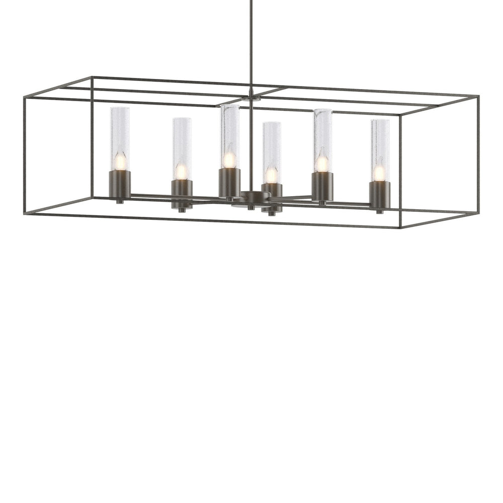 Hubbardton Forge - Six Light Pendant - Portico - Dark Smoke- Union Lighting Luminaires Decor