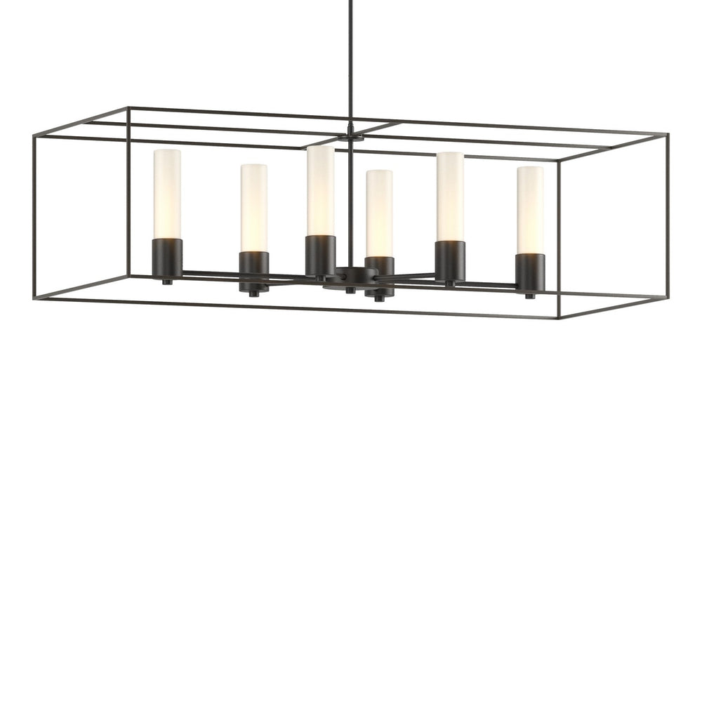 Hubbardton Forge - Six Light Pendant - Portico - Black- Union Lighting Luminaires Decor