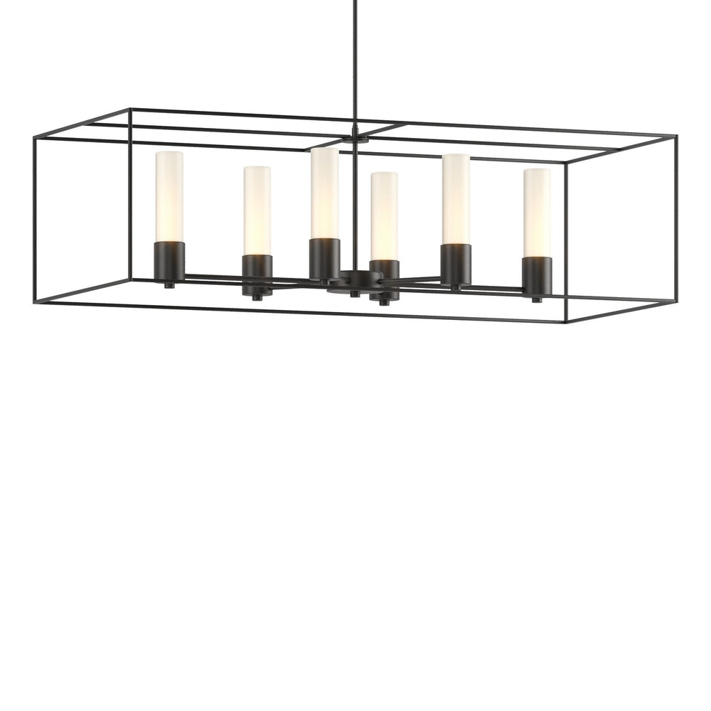 Hubbardton Forge - Six Light Pendant - Portico - Black- Union Lighting Luminaires Decor