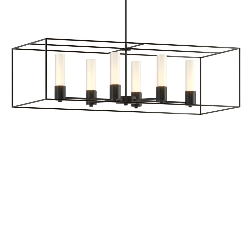 Hubbardton Forge - Six Light Pendant - Portico - Black- Union Lighting Luminaires Decor