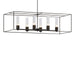 Hubbardton Forge - Six Light Pendant - Portico - Black- Union Lighting Luminaires Decor