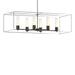 Hubbardton Forge - Six Light Pendant - Portico - Black- Union Lighting Luminaires Decor
