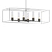 Hubbardton Forge - Six Light Pendant - Portico - Black- Union Lighting Luminaires Decor