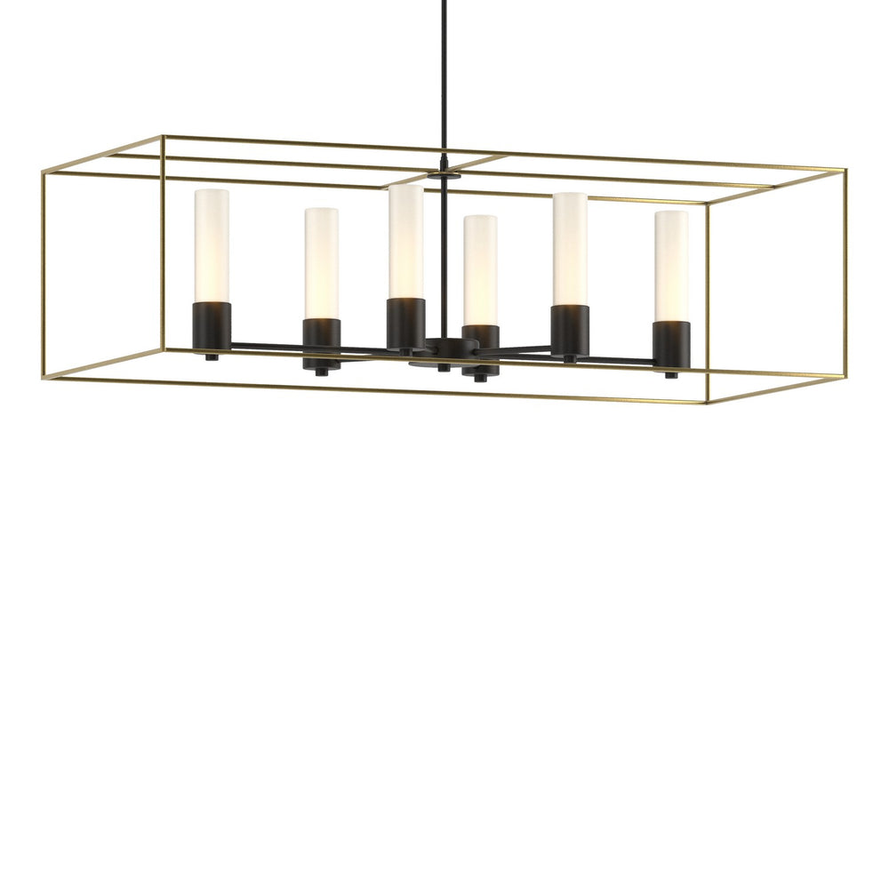 Hubbardton Forge - Six Light Pendant - Portico - Black- Union Lighting Luminaires Decor