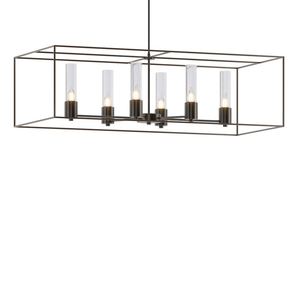 Hubbardton Forge - Six Light Pendant - Portico - Oil Rubbed Bronze- Union Lighting Luminaires Decor