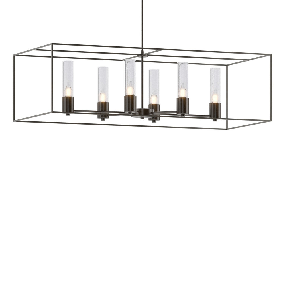 Hubbardton Forge - Six Light Pendant - Portico - Oil Rubbed Bronze- Union Lighting Luminaires Decor