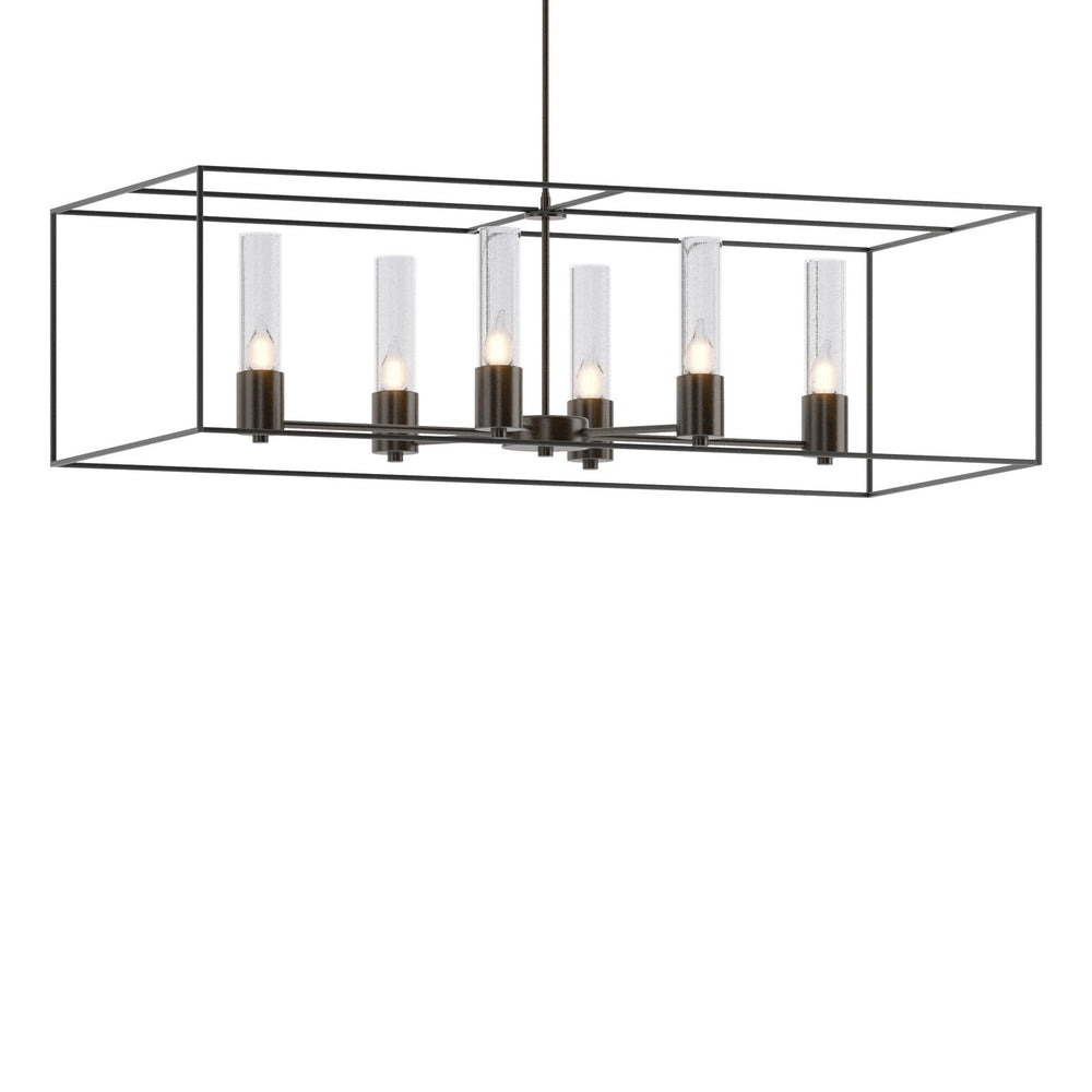 Hubbardton Forge - Six Light Pendant - Portico - Oil Rubbed Bronze- Union Lighting Luminaires Decor