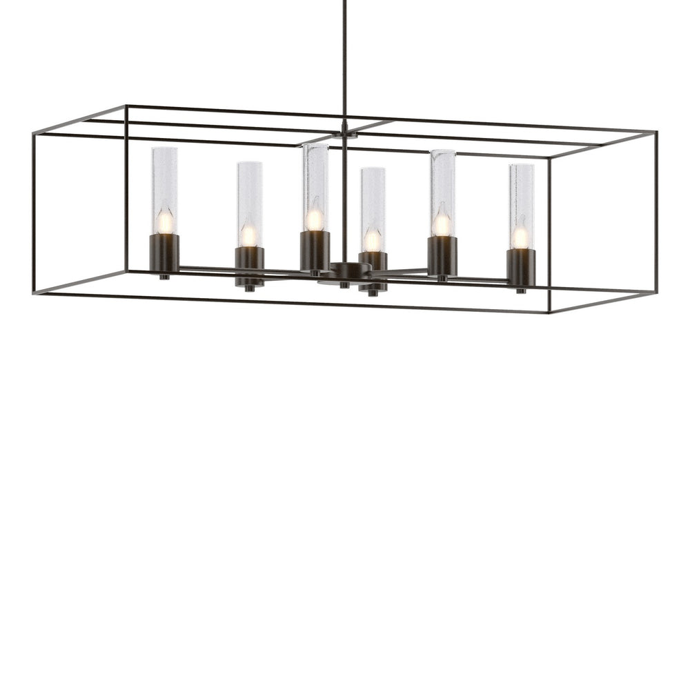 Hubbardton Forge - Six Light Pendant - Portico - Oil Rubbed Bronze- Union Lighting Luminaires Decor