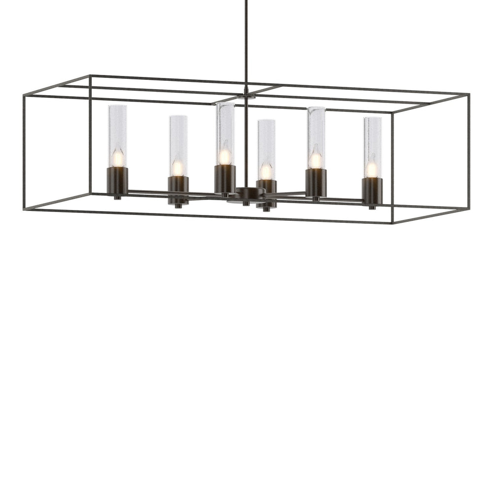 Hubbardton Forge - Six Light Pendant - Portico - Oil Rubbed Bronze- Union Lighting Luminaires Decor