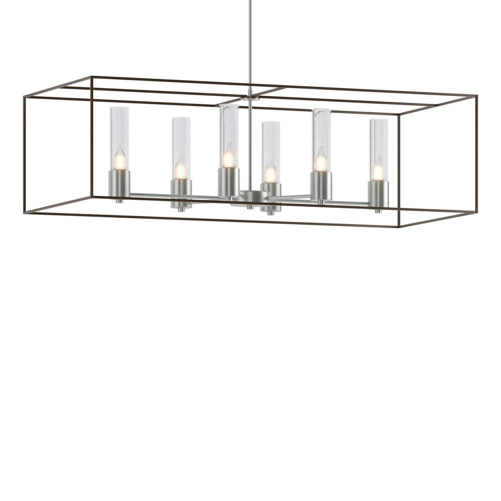 Hubbardton Forge - Six Light Pendant - Portico - Vintage Platinum- Union Lighting Luminaires Decor