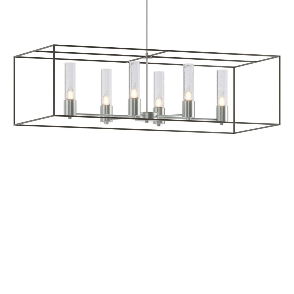 Hubbardton Forge - Six Light Pendant - Portico - Vintage Platinum- Union Lighting Luminaires Decor