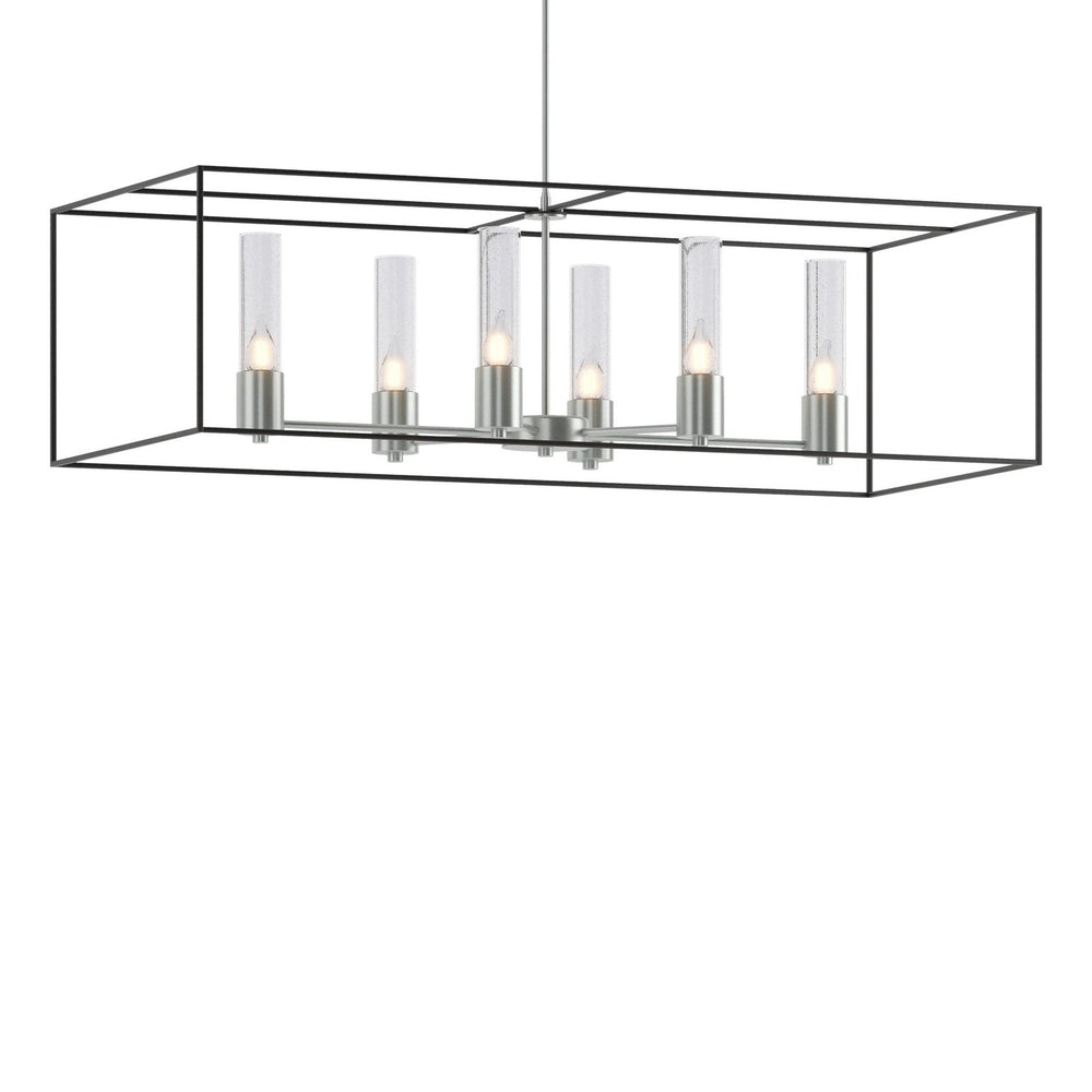 Hubbardton Forge - Six Light Pendant - Portico - Vintage Platinum- Union Lighting Luminaires Decor