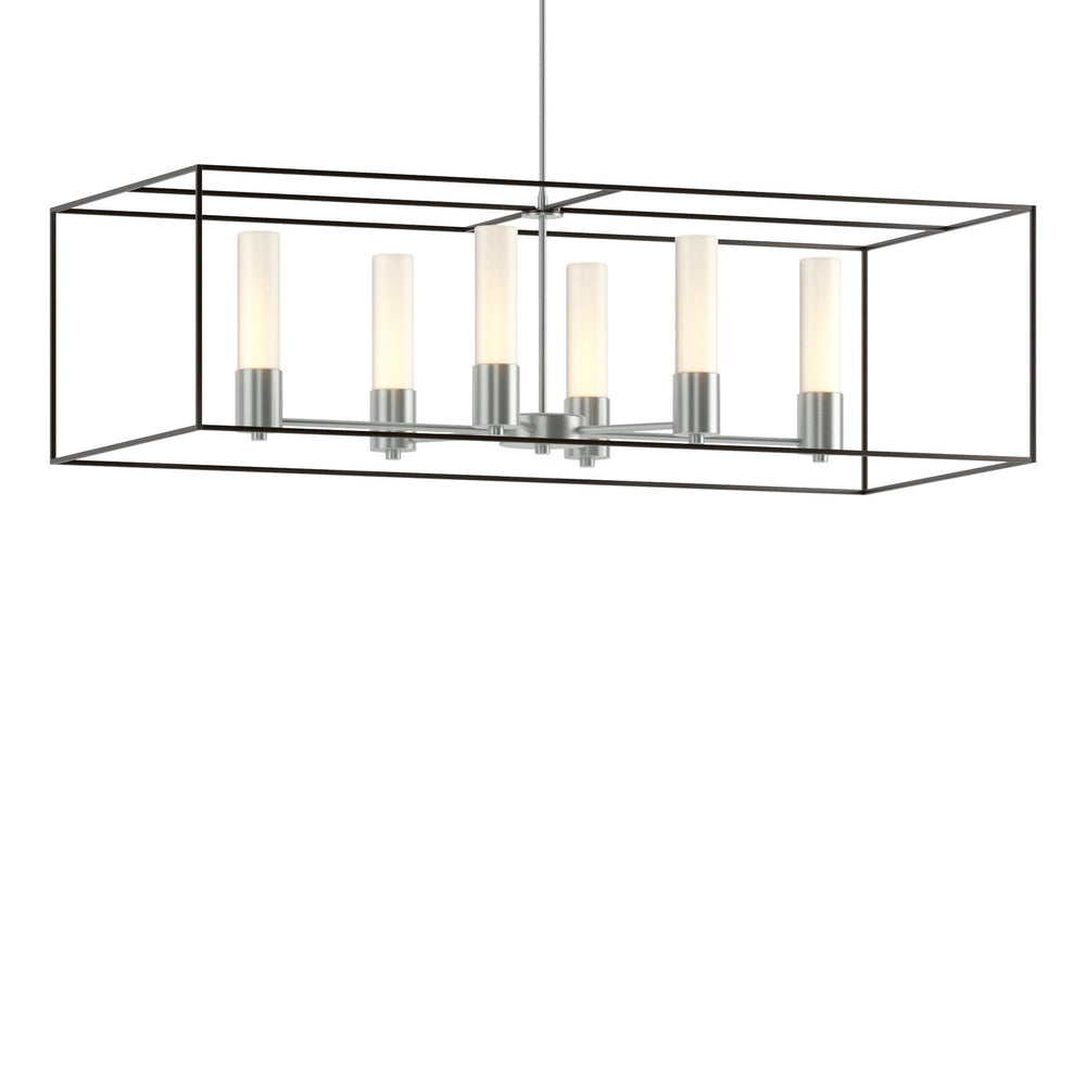 Hubbardton Forge - Six Light Pendant - Portico - Vintage Platinum- Union Lighting Luminaires Decor