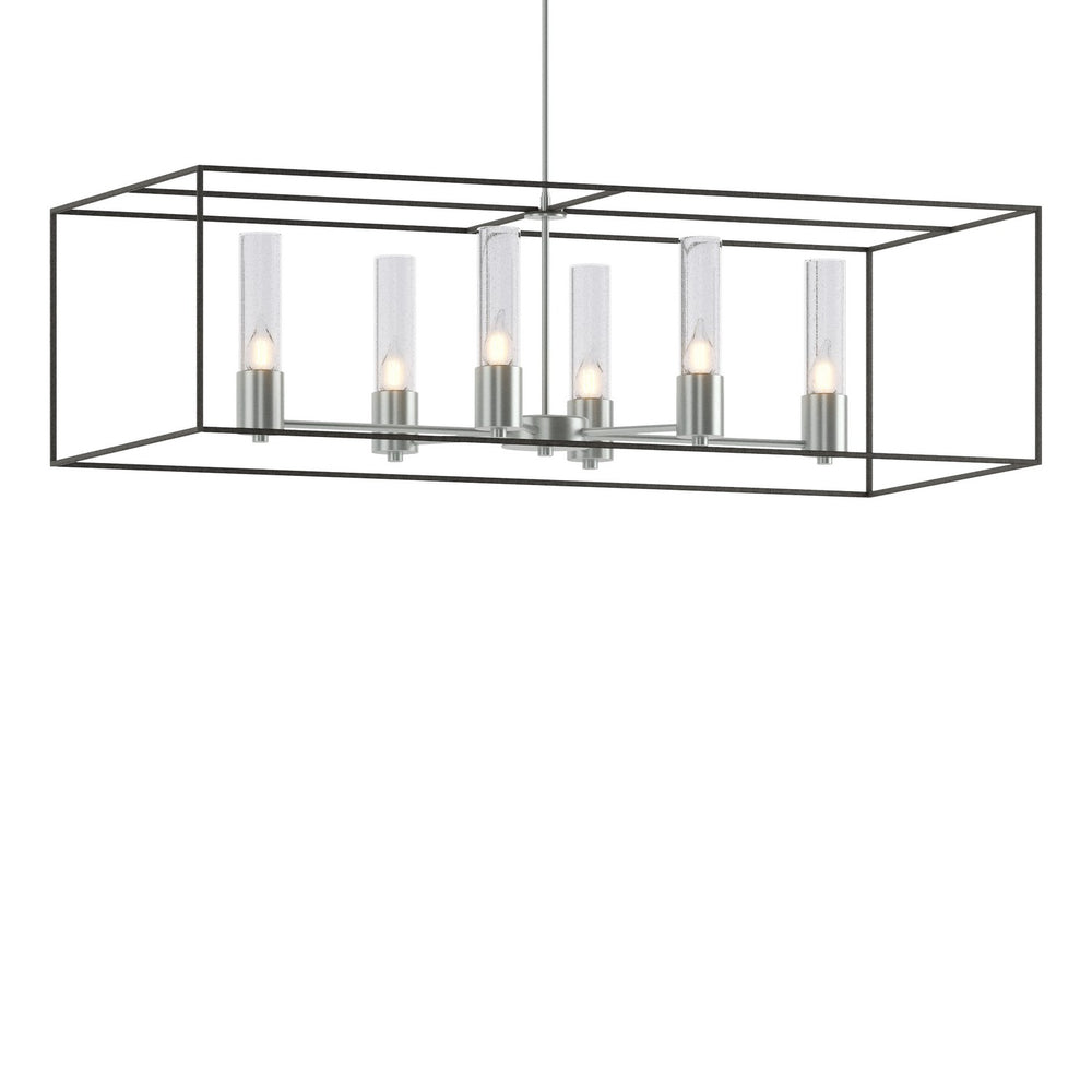 Hubbardton Forge - Six Light Pendant - Portico - Vintage Platinum- Union Lighting Luminaires Decor