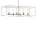 Hubbardton Forge - Six Light Pendant - Portico - Vintage Platinum- Union Lighting Luminaires Decor