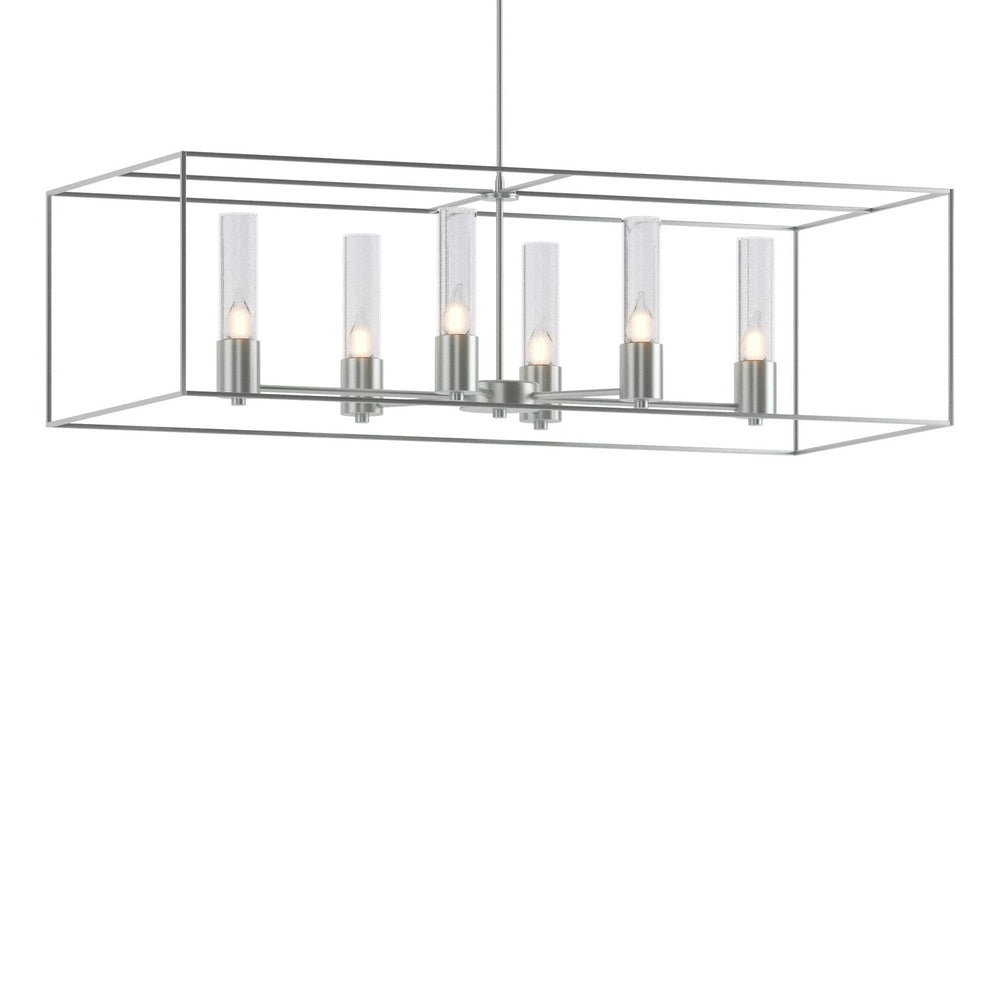 Hubbardton Forge - Six Light Pendant - Portico - Vintage Platinum- Union Lighting Luminaires Decor