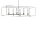 Hubbardton Forge - Six Light Pendant - Portico - Vintage Platinum- Union Lighting Luminaires Decor