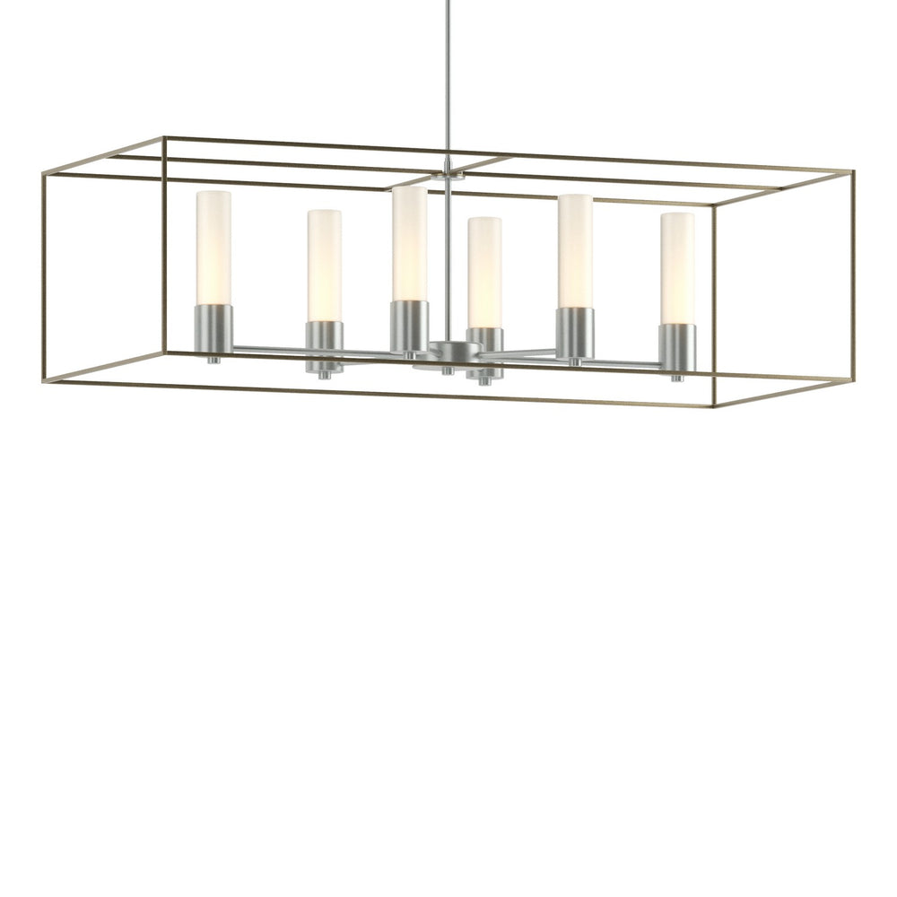 Hubbardton Forge - Six Light Pendant - Portico - Vintage Platinum- Union Lighting Luminaires Decor