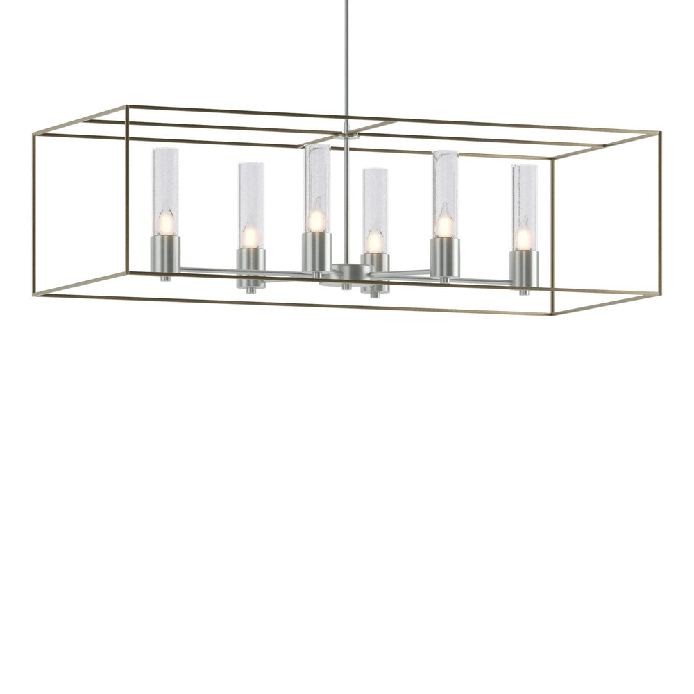 Hubbardton Forge - Six Light Pendant - Portico - Vintage Platinum- Union Lighting Luminaires Decor