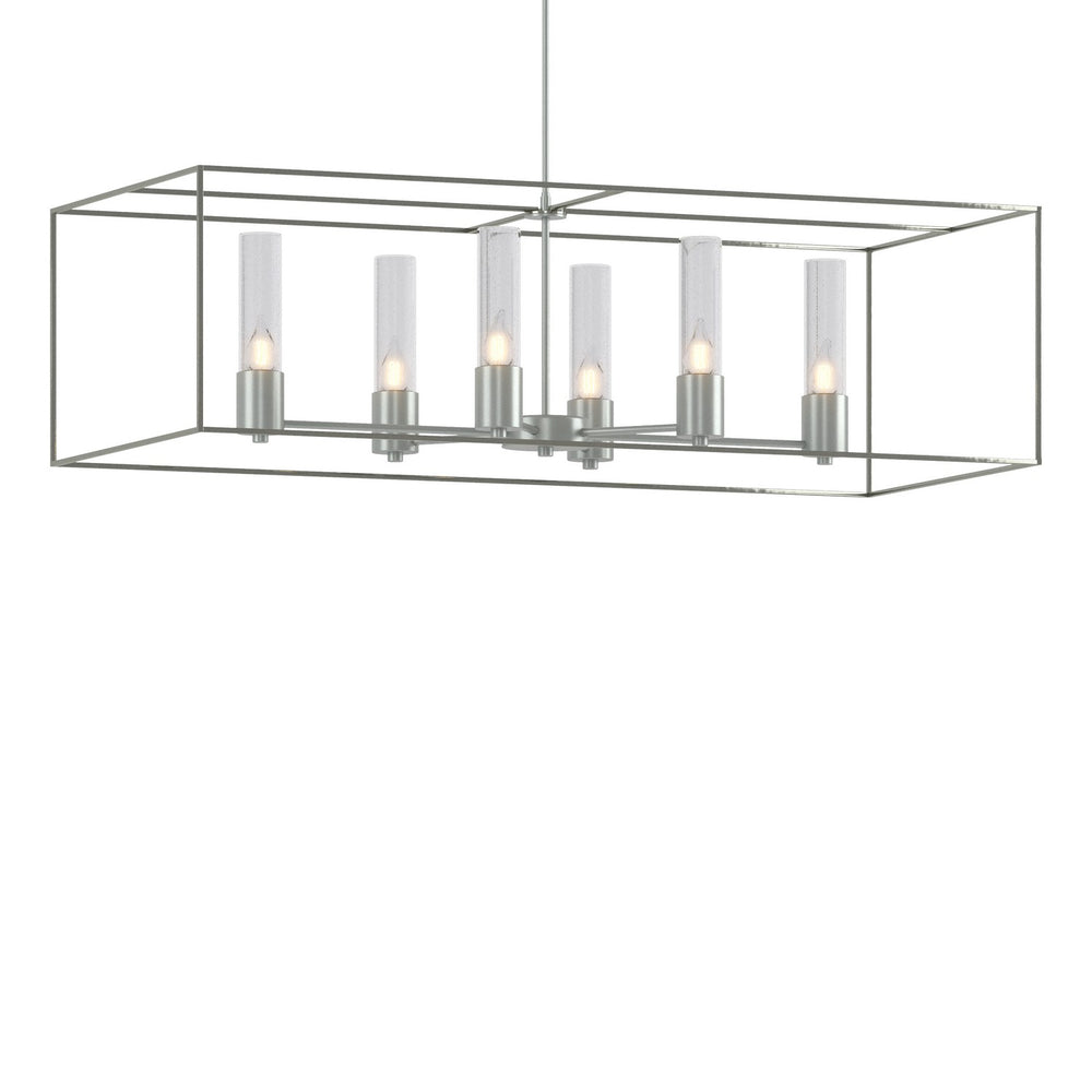 Hubbardton Forge - Six Light Pendant - Portico - Vintage Platinum- Union Lighting Luminaires Decor
