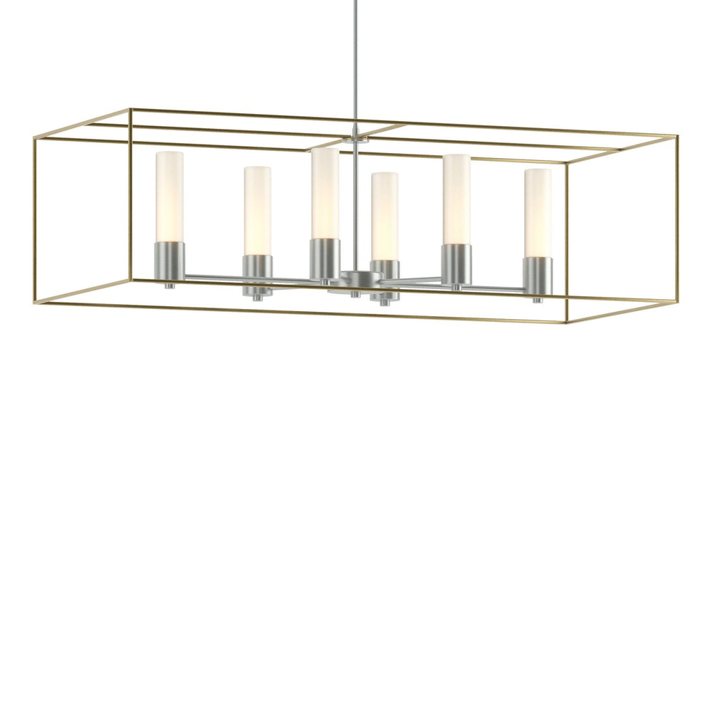Hubbardton Forge - Six Light Pendant - Portico - Vintage Platinum- Union Lighting Luminaires Decor