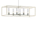 Hubbardton Forge - Six Light Pendant - Portico - Vintage Platinum- Union Lighting Luminaires Decor