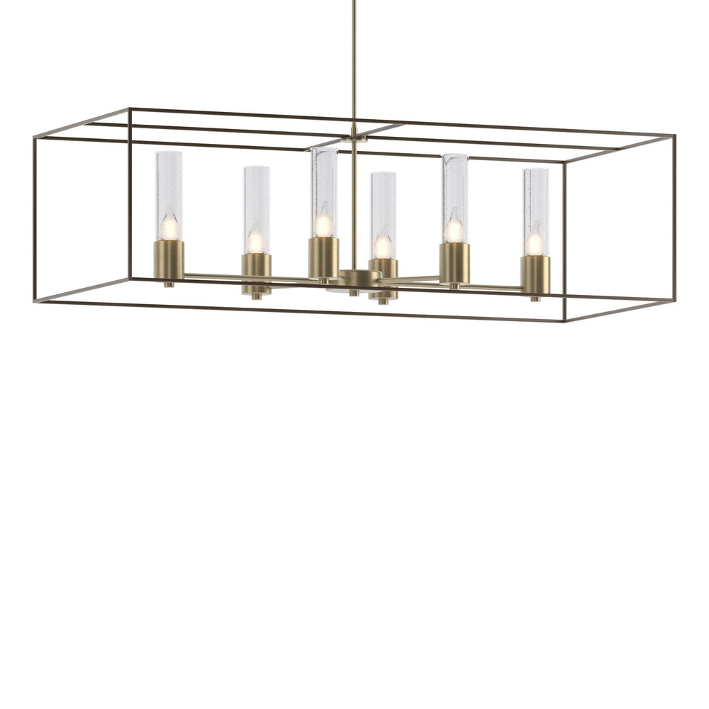 Hubbardton Forge - Six Light Pendant - Portico - Soft Gold- Union Lighting Luminaires Decor