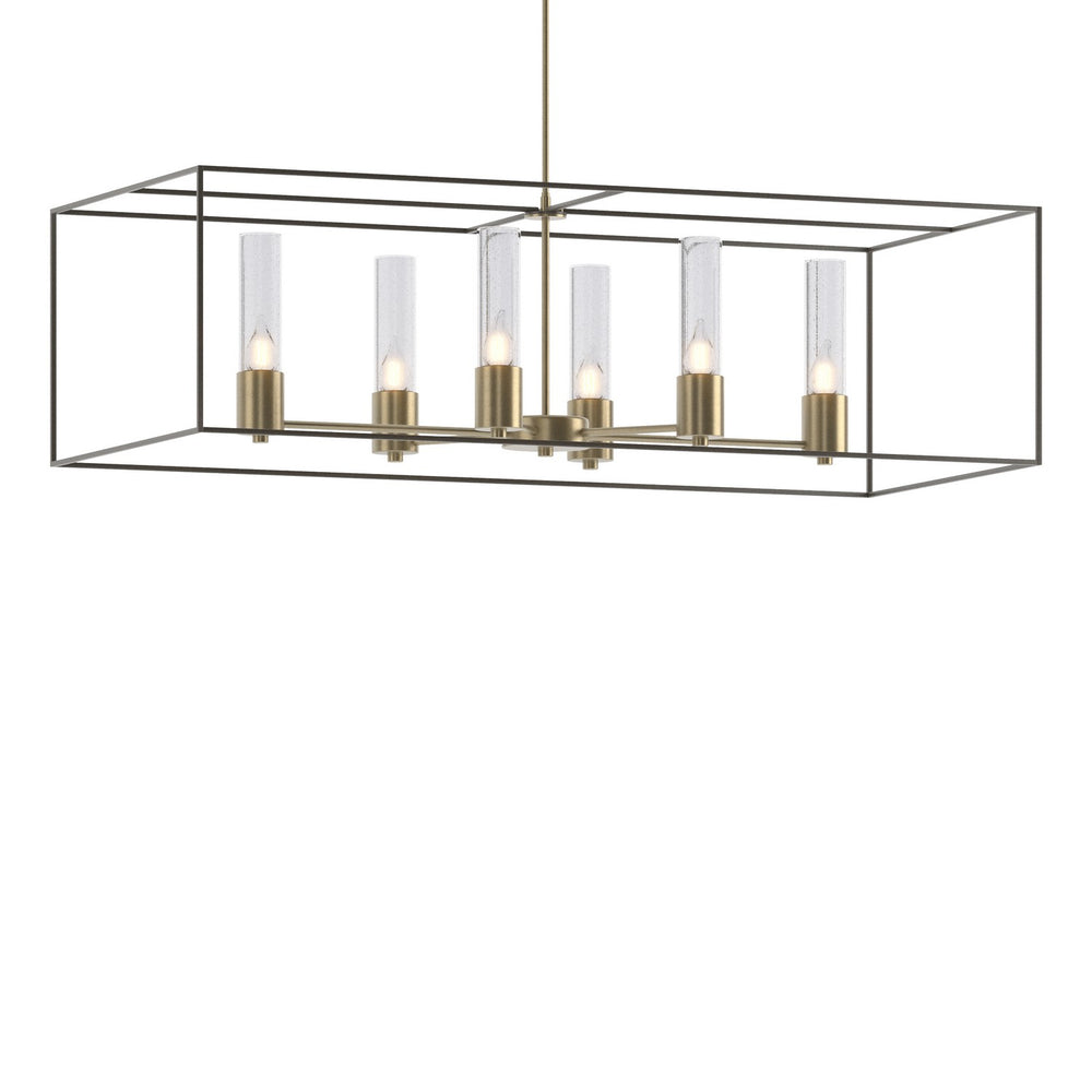 Hubbardton Forge - Six Light Pendant - Portico - Soft Gold- Union Lighting Luminaires Decor