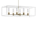 Hubbardton Forge - Six Light Pendant - Portico - Soft Gold- Union Lighting Luminaires Decor