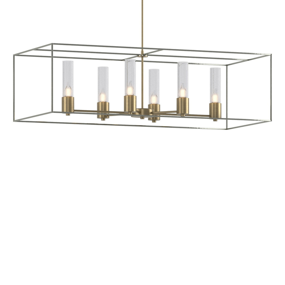 Hubbardton Forge - Six Light Pendant - Portico - Soft Gold- Union Lighting Luminaires Decor