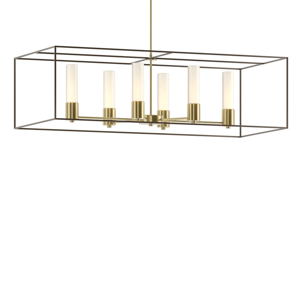 Hubbardton Forge - Six Light Pendant - Portico - Modern Brass- Union Lighting Luminaires Decor