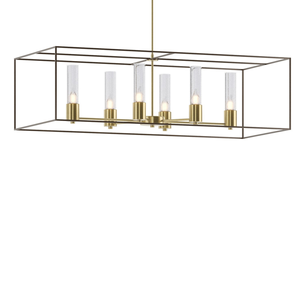 Hubbardton Forge - Six Light Pendant - Portico - Modern Brass- Union Lighting Luminaires Decor
