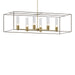 Hubbardton Forge - Six Light Pendant - Portico - Modern Brass- Union Lighting Luminaires Decor