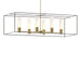 Hubbardton Forge - Six Light Pendant - Portico - Modern Brass- Union Lighting Luminaires Decor
