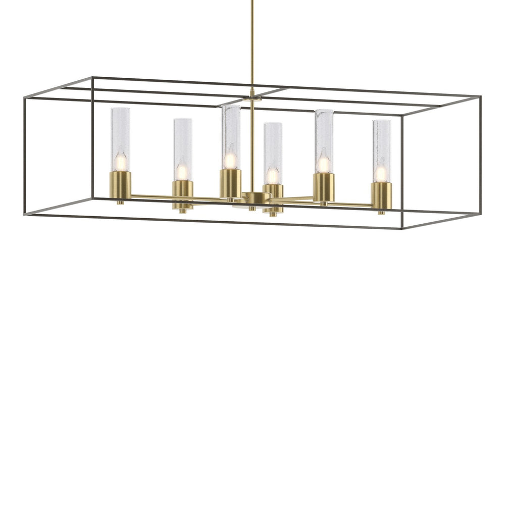 Hubbardton Forge - Six Light Pendant - Portico - Modern Brass- Union Lighting Luminaires Decor