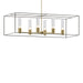 Hubbardton Forge - Six Light Pendant - Portico - Modern Brass- Union Lighting Luminaires Decor