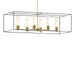 Hubbardton Forge - Six Light Pendant - Portico - Modern Brass- Union Lighting Luminaires Decor
