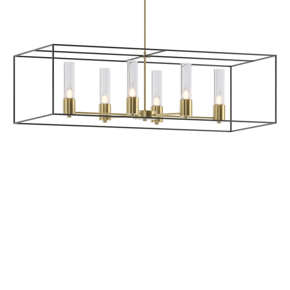 Hubbardton Forge - Six Light Pendant - Portico - Modern Brass- Union Lighting Luminaires Decor