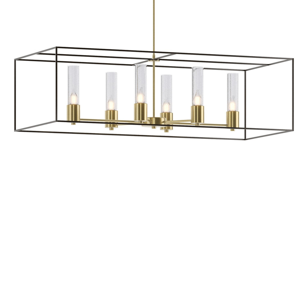 Hubbardton Forge - Six Light Pendant - Portico - Modern Brass- Union Lighting Luminaires Decor