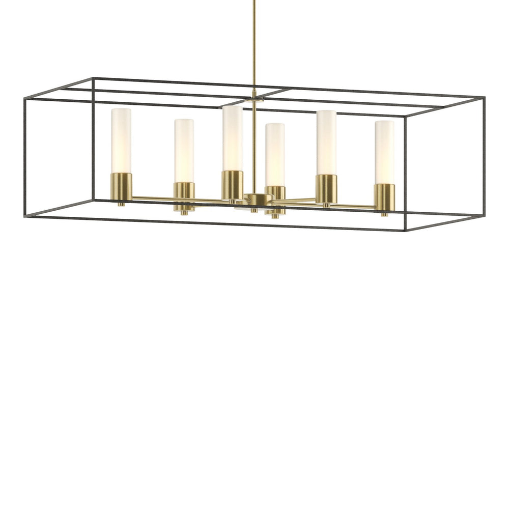 Hubbardton Forge - Six Light Pendant - Portico - Modern Brass- Union Lighting Luminaires Decor