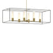 Hubbardton Forge - Six Light Pendant - Portico - Modern Brass- Union Lighting Luminaires Decor
