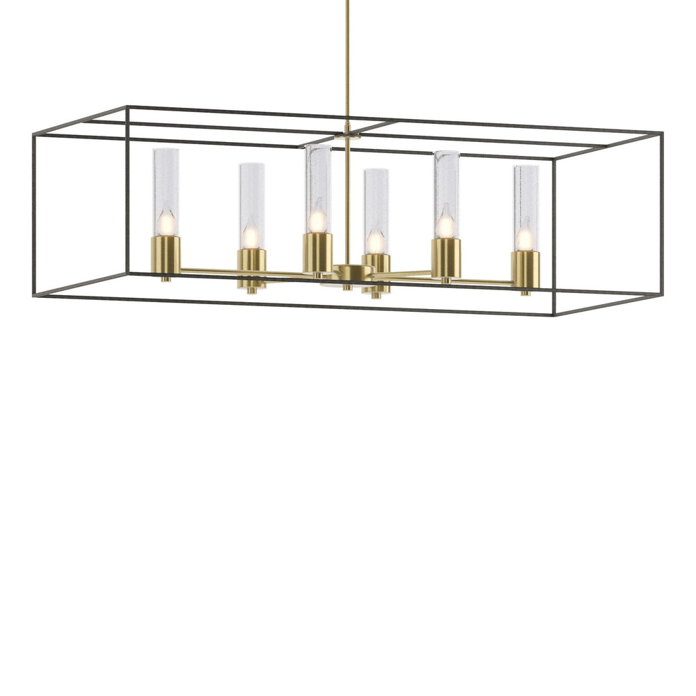 Hubbardton Forge - Six Light Pendant - Portico - Modern Brass- Union Lighting Luminaires Decor