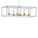 Hubbardton Forge - Six Light Pendant - Portico - Modern Brass- Union Lighting Luminaires Decor