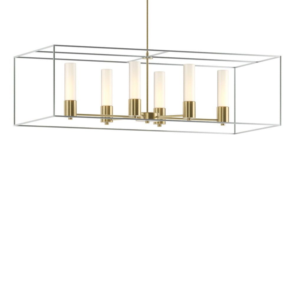 Hubbardton Forge - Six Light Pendant - Portico - Modern Brass- Union Lighting Luminaires Decor