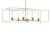 Hubbardton Forge - Six Light Pendant - Portico - Modern Brass- Union Lighting Luminaires Decor