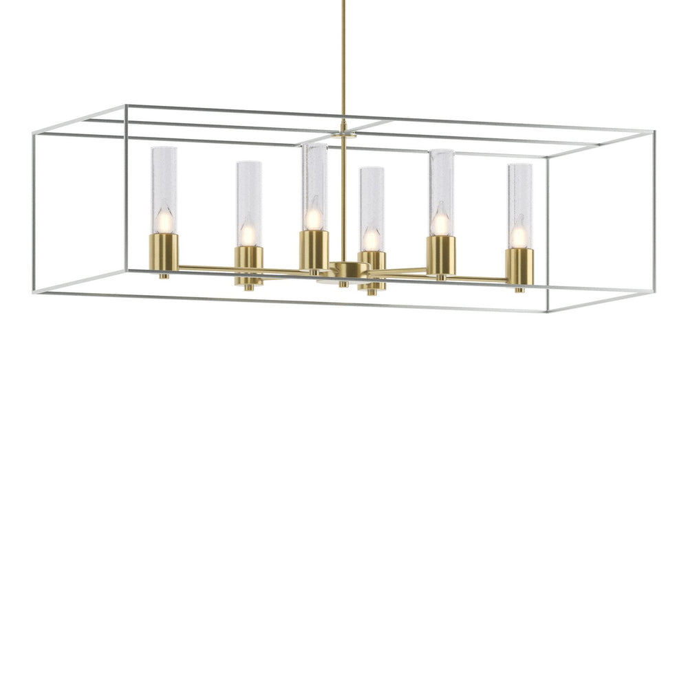 Hubbardton Forge - Six Light Pendant - Portico - Modern Brass- Union Lighting Luminaires Decor