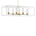Hubbardton Forge - Six Light Pendant - Portico - Modern Brass- Union Lighting Luminaires Decor