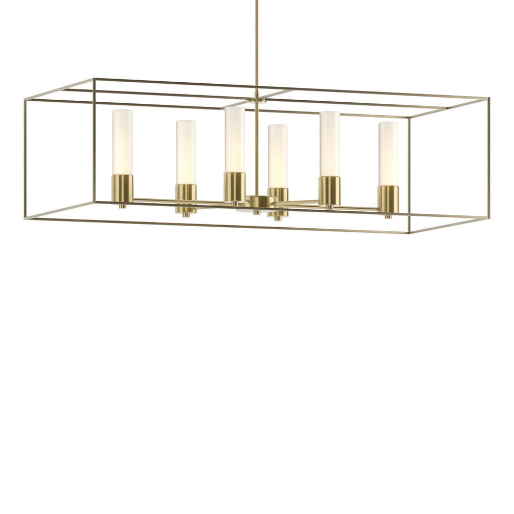 Hubbardton Forge - Six Light Pendant - Portico - Modern Brass- Union Lighting Luminaires Decor